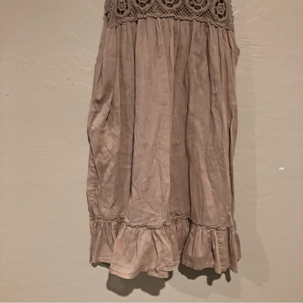 ONLY Limitless Beige Brown Dress with Lace Detail Size Small - Picture 6 of 13